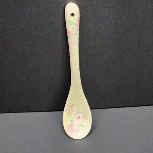 Narumi Spoon in Porcelain White Pink Floral Design 5'' Decorative